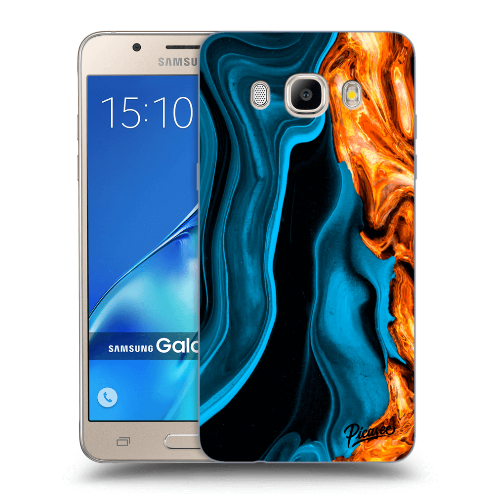 Picasee silikónový prehľadný obal pre Samsung Galaxy J5 2016 J510F - Gold blue