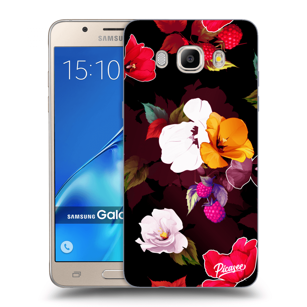 Picasee silikónový prehľadný obal pre Samsung Galaxy J5 2016 J510F - Flowers and Berries