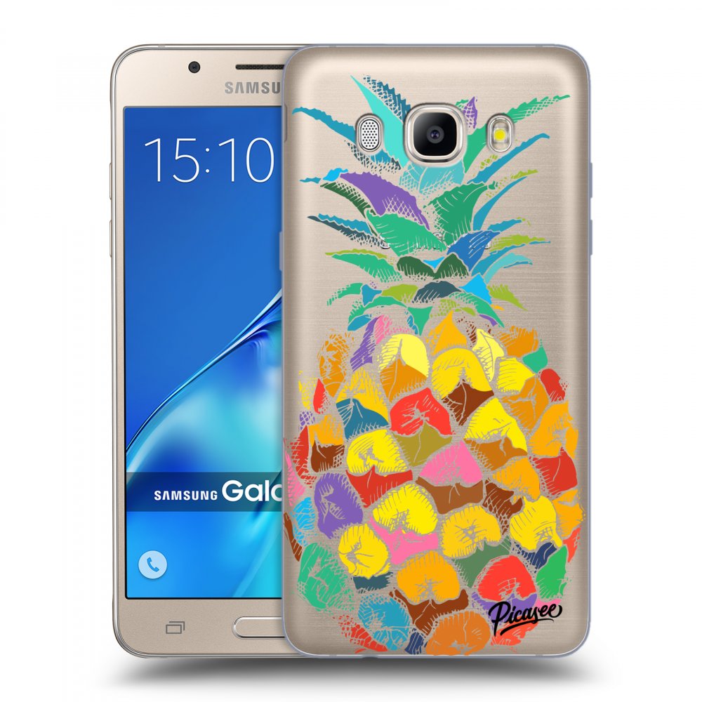 Picasee silikónový prehľadný obal pre Samsung Galaxy J5 2016 J510F - Pineapple