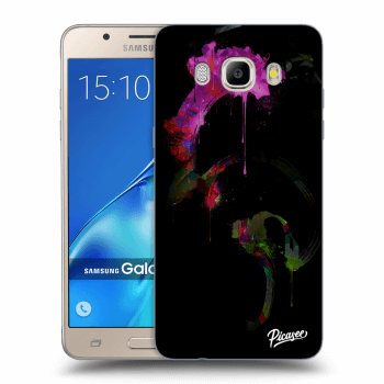 Picasee silikónový prehľadný obal pre Samsung Galaxy J5 2016 J510F - Peony black