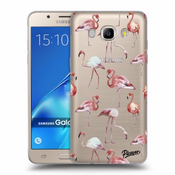 Picasee silikónový prehľadný obal pre Samsung Galaxy J5 2016 J510F - Flamingos