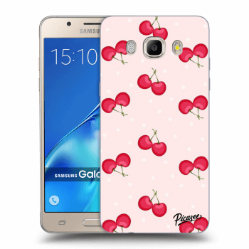 Picasee silikónový prehľadný obal pre Samsung Galaxy J5 2016 J510F - Cherries