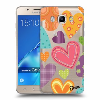 Picasee silikónový prehľadný obal pre Samsung Galaxy J5 2016 J510F - Colored heart