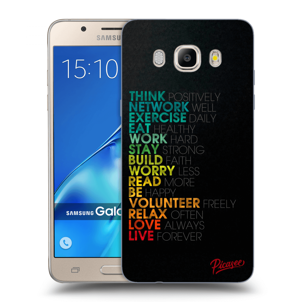 Picasee silikónový prehľadný obal pre Samsung Galaxy J5 2016 J510F - Motto life