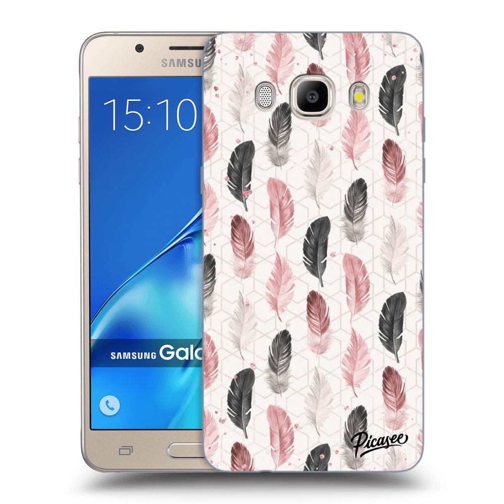 Picasee silikónový prehľadný obal pre Samsung Galaxy J5 2016 J510F - Feather 2