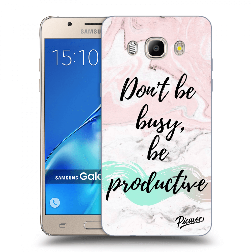 Picasee silikónový prehľadný obal pre Samsung Galaxy J5 2016 J510F - Don't be busy, be productive