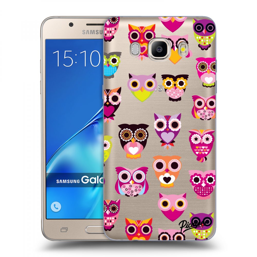 Picasee silikónový prehľadný obal pre Samsung Galaxy J5 2016 J510F - Owls