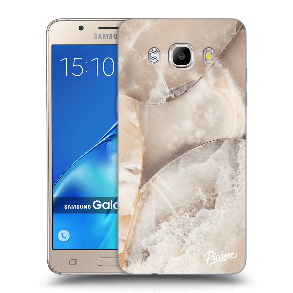 Picasee silikónový prehľadný obal pre Samsung Galaxy J5 2016 J510F - Cream marble