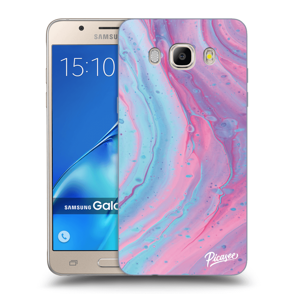 Picasee silikónový prehľadný obal pre Samsung Galaxy J5 2016 J510F - Pink liquid