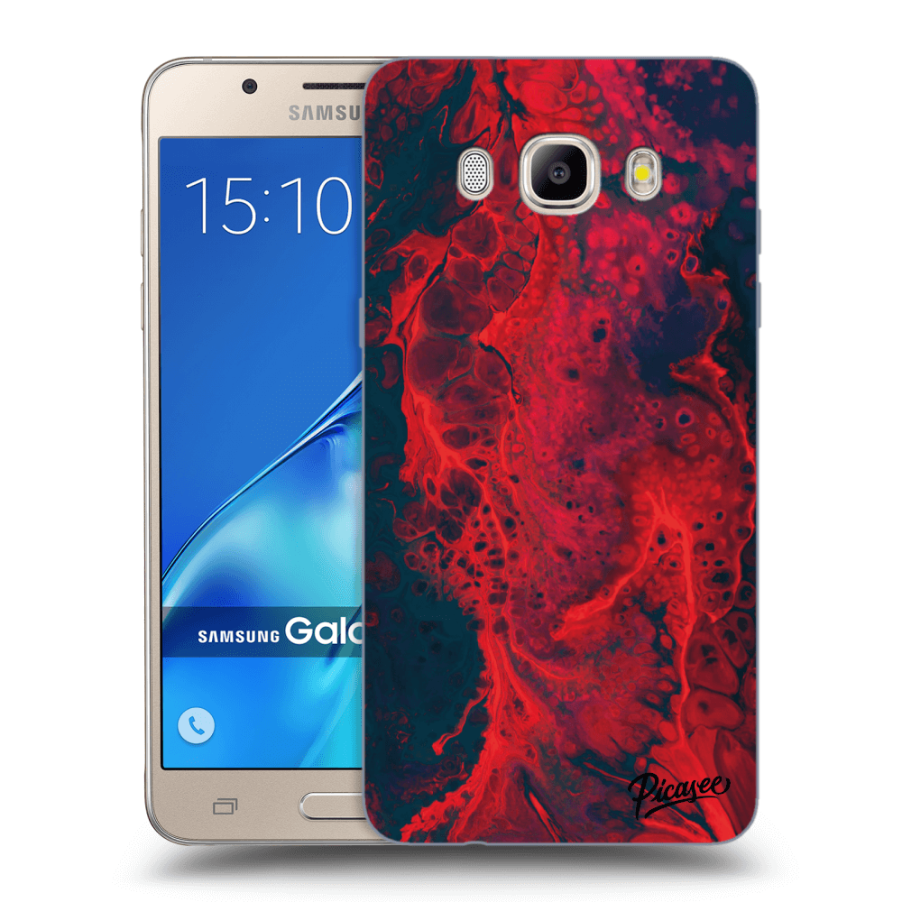 Picasee silikónový prehľadný obal pre Samsung Galaxy J5 2016 J510F - Organic red