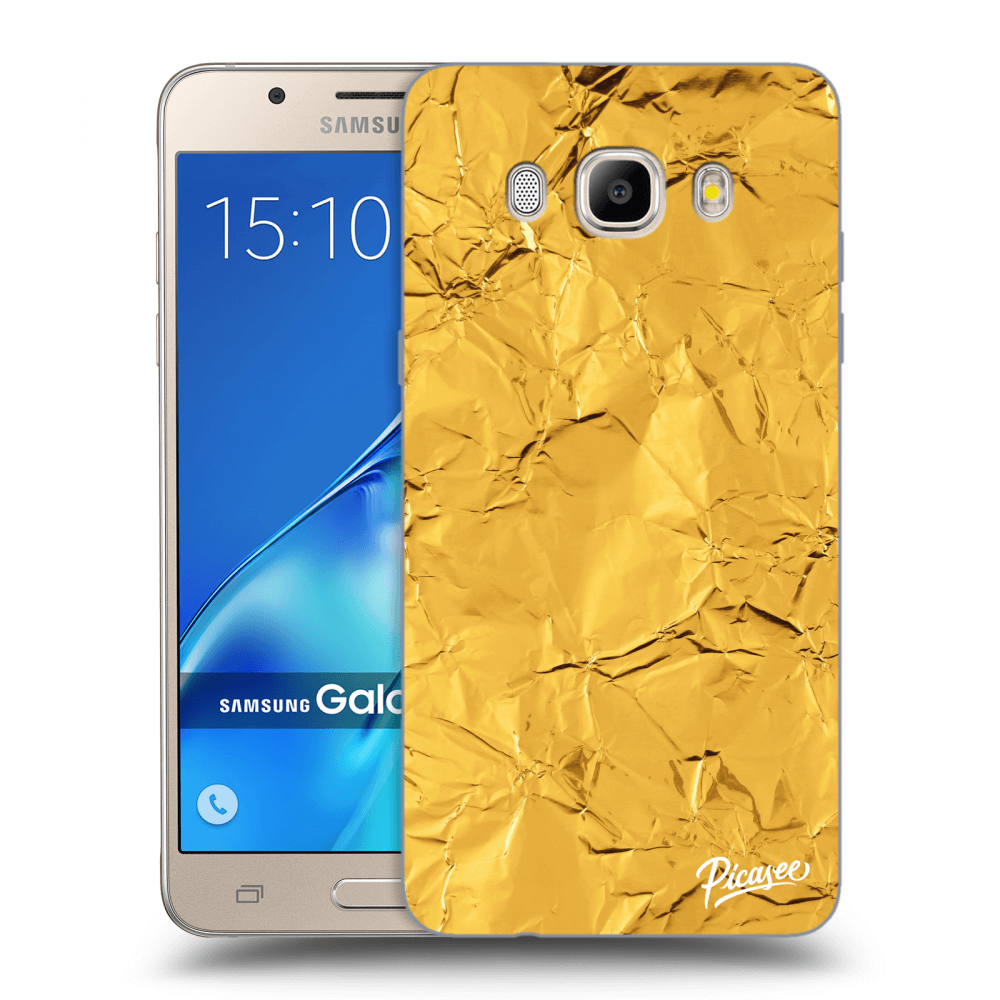 Picasee silikónový prehľadný obal pre Samsung Galaxy J5 2016 J510F - Gold