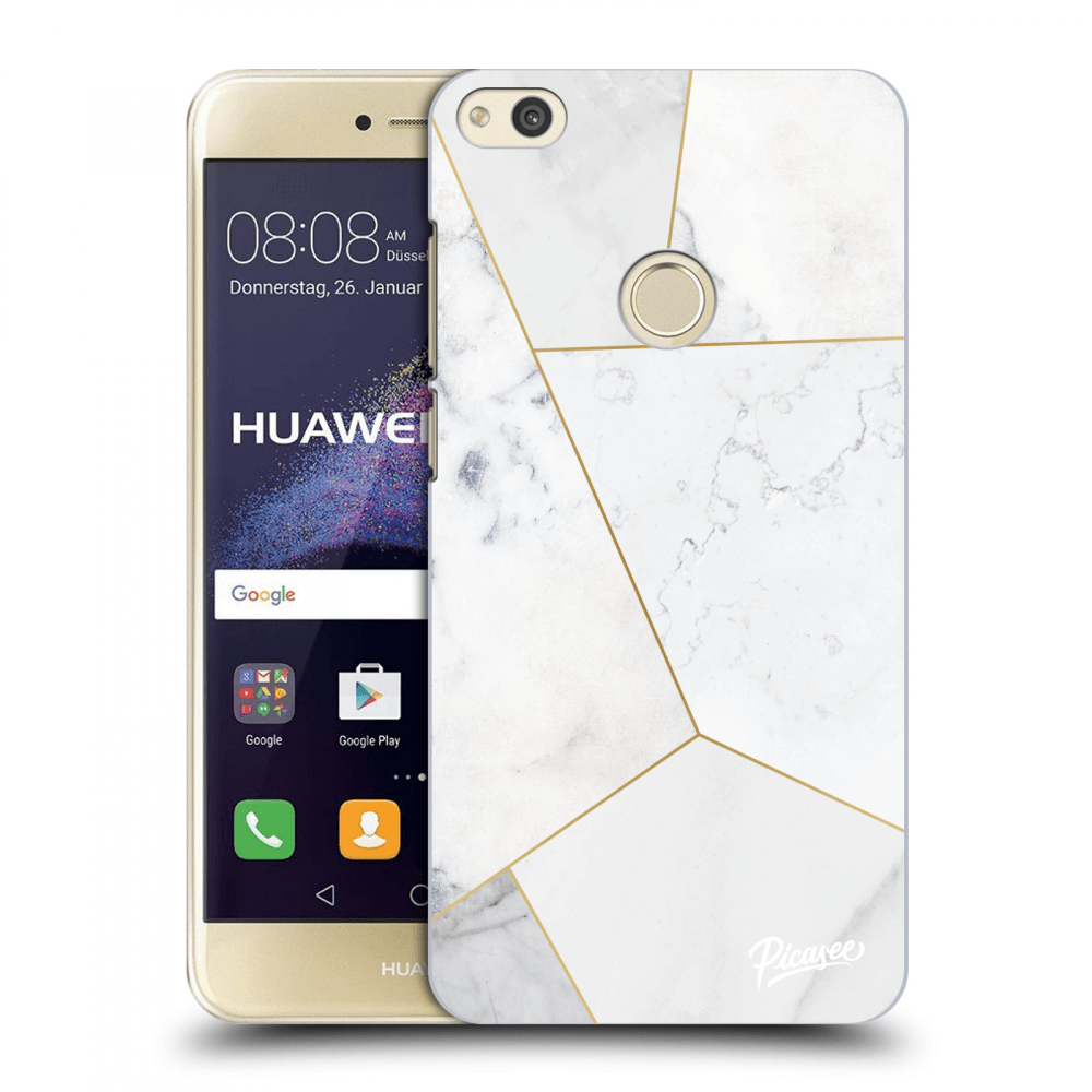Picasee silikónový prehľadný obal pre Huawei P9 Lite 2017 - White tile