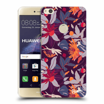Picasee silikónový prehľadný obal pre Huawei P9 Lite 2017 - Purple Leaf