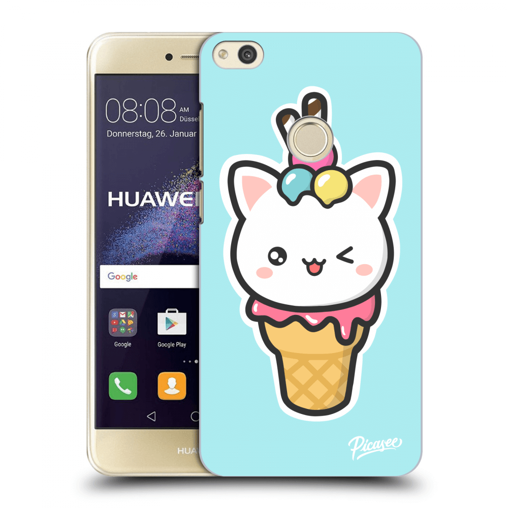 Picasee silikónový prehľadný obal pre Huawei P9 Lite 2017 - Ice Cream Cat