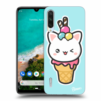 Picasee silikónový prehľadný obal pre Xiaomi Mi A3 - Ice Cream Cat