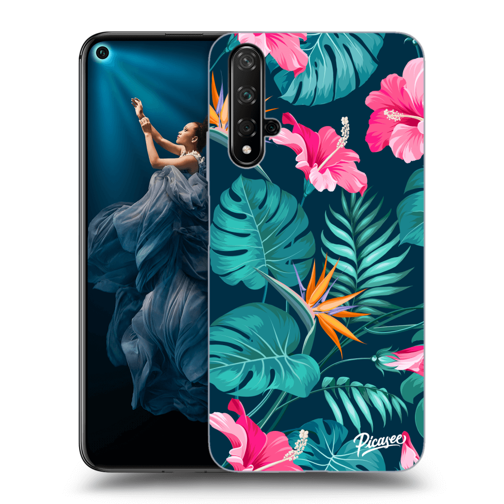 Picasee ULTIMATE CASE pro Honor 20 - Pink Monstera