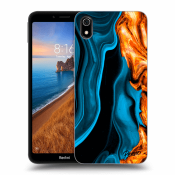 Picasee silikónový prehľadný obal pre Xiaomi Redmi 7A - Gold blue