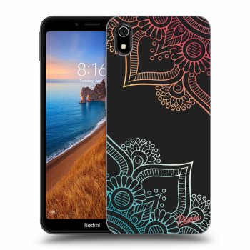 Picasee silikónový čierny obal pre Xiaomi Redmi 7A - Flowers pattern