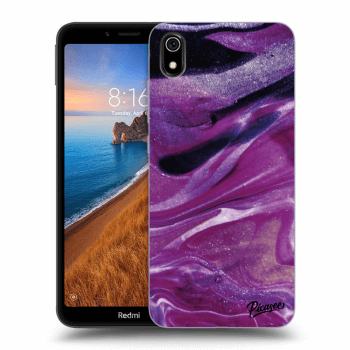 Picasee silikónový prehľadný obal pre Xiaomi Redmi 7A - Purple glitter