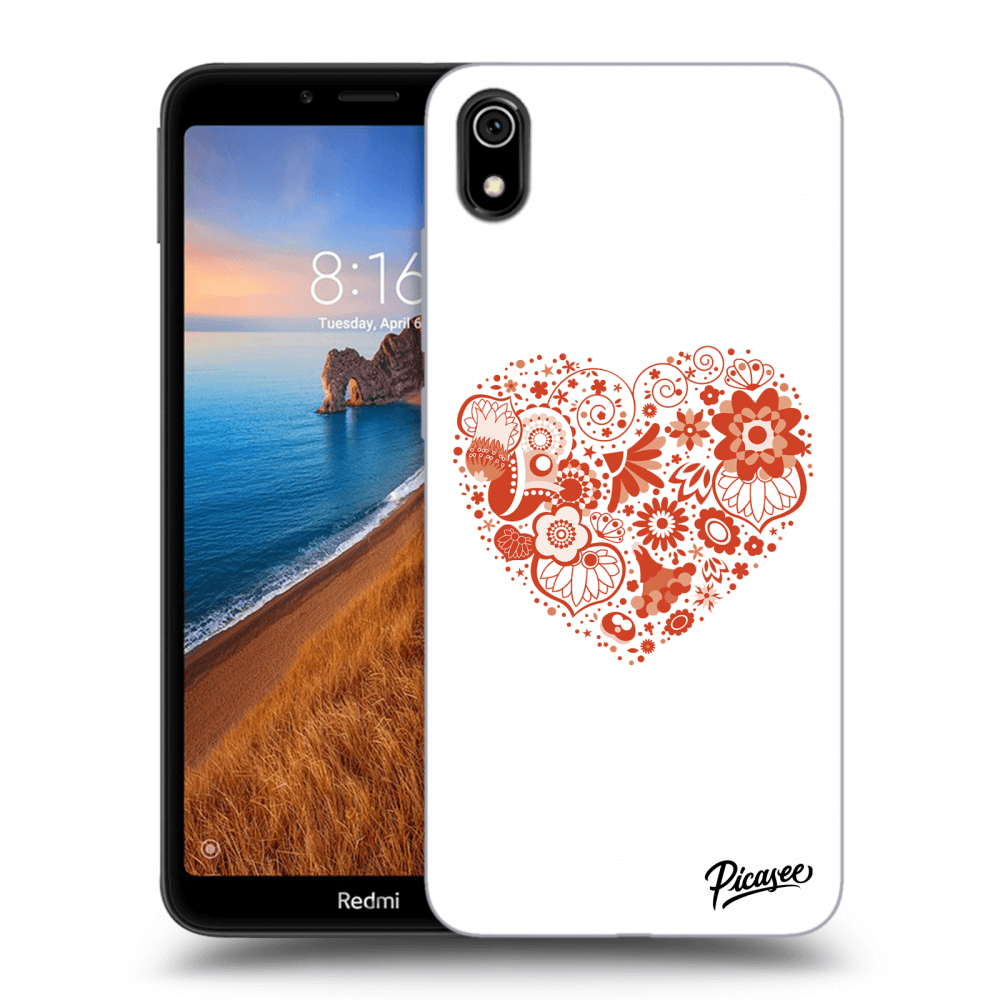 Picasee silikónový čierny obal pre Xiaomi Redmi 7A - Big heart