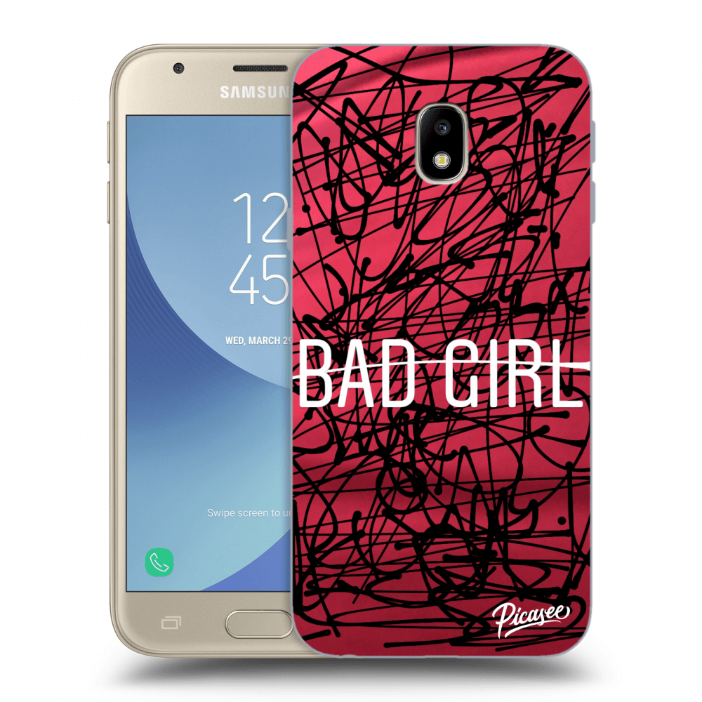 Picasee silikónový prehľadný obal pre Samsung Galaxy J3 2017 J330F - Bad girl