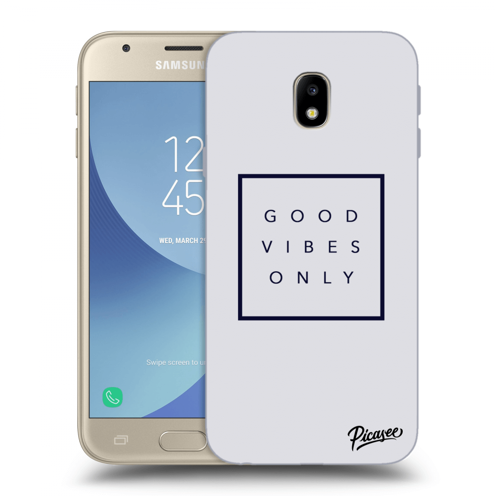 Picasee silikónový prehľadný obal pre Samsung Galaxy J3 2017 J330F - Good vibes only