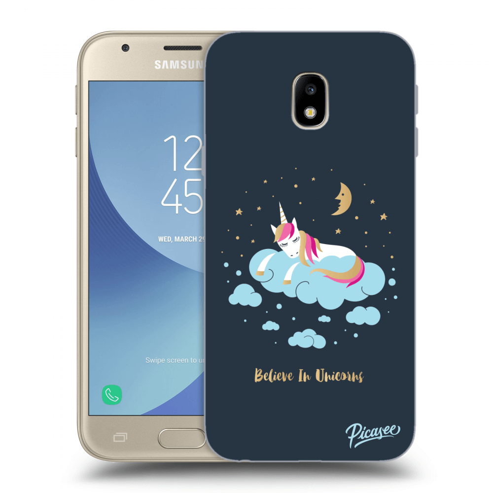 Picasee silikónový prehľadný obal pre Samsung Galaxy J3 2017 J330F - Believe In Unicorns