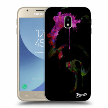 Picasee silikónový čierny obal pre Samsung Galaxy J3 2017 J330F - Peony black