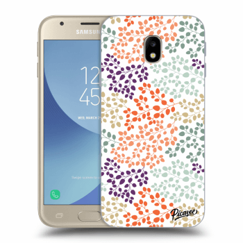 Picasee silikónový prehľadný obal pre Samsung Galaxy J3 2017 J330F - Leaves 2