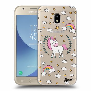 Picasee silikónový prehľadný obal pre Samsung Galaxy J3 2017 J330F - Unicorn star heaven