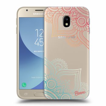 Picasee silikónový prehľadný obal pre Samsung Galaxy J3 2017 J330F - Flowers pattern