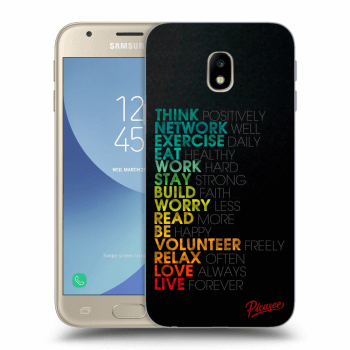Picasee silikónový prehľadný obal pre Samsung Galaxy J3 2017 J330F - Motto life