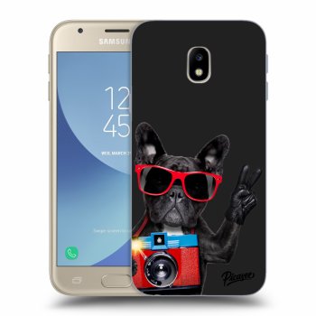 Picasee silikónový čierny obal pre Samsung Galaxy J3 2017 J330F - French Bulldog