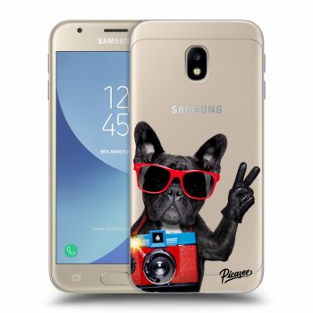 Picasee silikónový prehľadný obal pre Samsung Galaxy J3 2017 J330F - French Bulldog