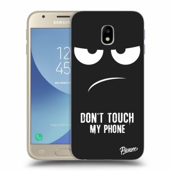 Picasee silikónový čierny obal pre Samsung Galaxy J3 2017 J330F - Don't Touch My Phone