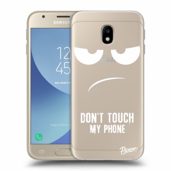 Picasee silikónový prehľadný obal pre Samsung Galaxy J3 2017 J330F - Don't Touch My Phone