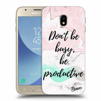 Picasee silikónový prehľadný obal pre Samsung Galaxy J3 2017 J330F - Don't be busy, be productive
