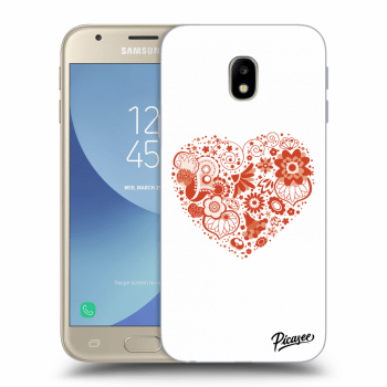 Picasee silikónový prehľadný obal pre Samsung Galaxy J3 2017 J330F - Big heart