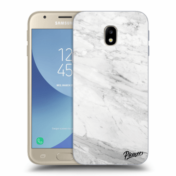 Picasee silikónový čierny obal pre Samsung Galaxy J3 2017 J330F - White marble