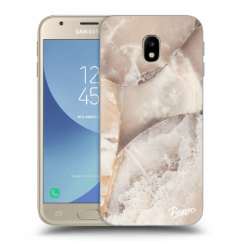Picasee silikónový prehľadný obal pre Samsung Galaxy J3 2017 J330F - Cream marble