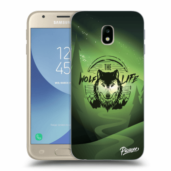 Picasee silikónový prehľadný obal pre Samsung Galaxy J3 2017 J330F - Wolf life