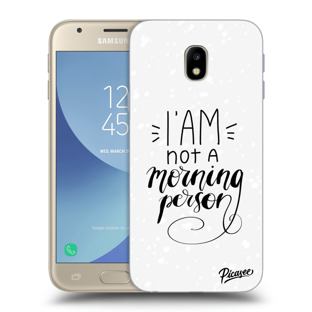 Picasee silikónový prehľadný obal pre Samsung Galaxy J3 2017 J330F - I am not a morning person