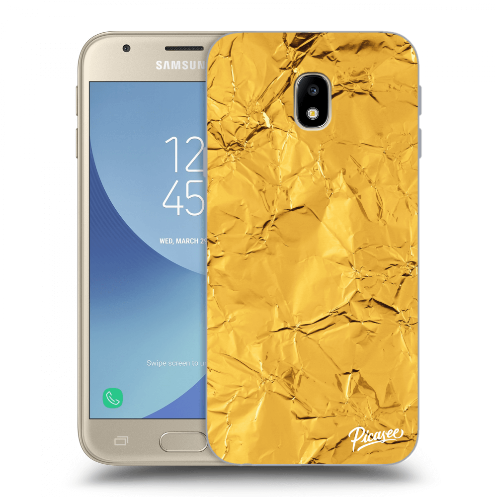 Picasee silikónový čierny obal pre Samsung Galaxy J3 2017 J330F - Gold