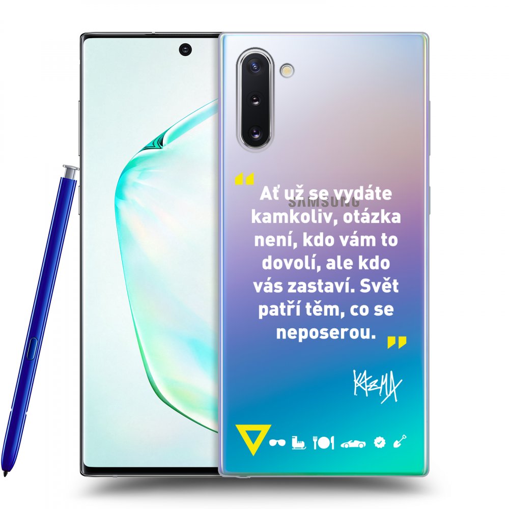 Picasee silikónový prehľadný obal pre Samsung Galaxy Note 10 N970F - Kazma - SVĚT PATŘÍ TĚM, CO SE NEPOSEROU