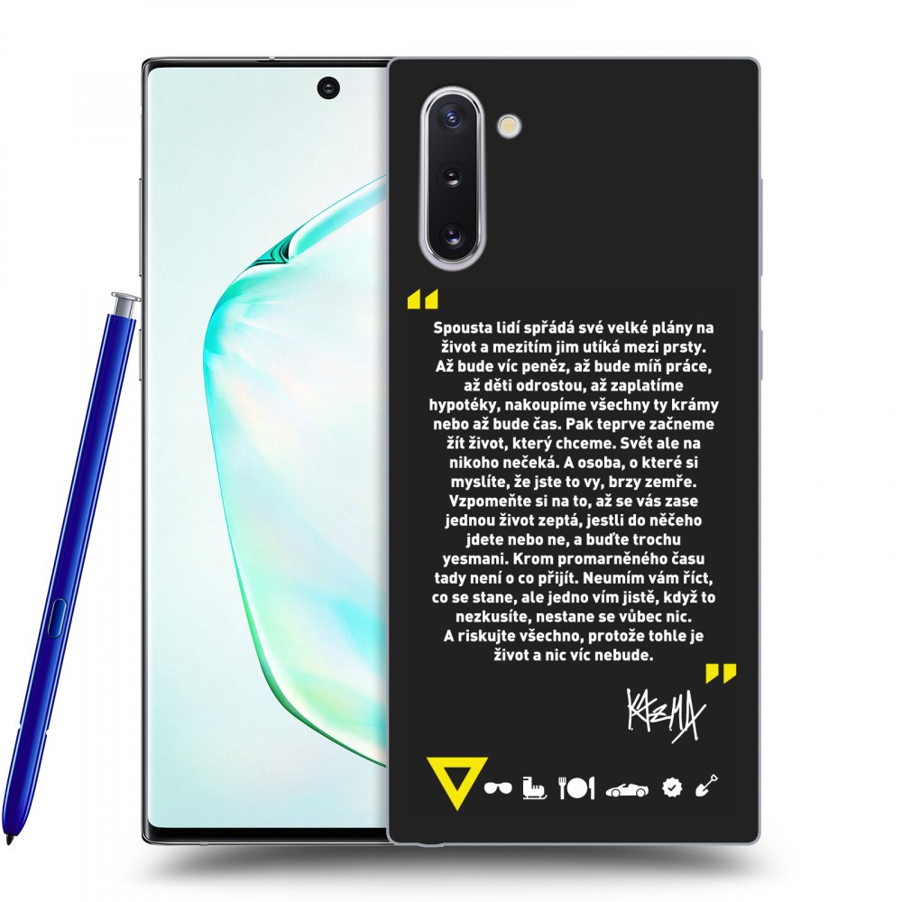 Picasee silikónový čierny obal pre Samsung Galaxy Note 10 N970F - Kazma - BUĎTE TROCHU YESMANI