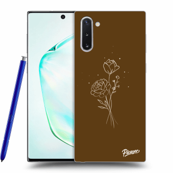Obal pre Samsung Galaxy Note 10 N970F - Brown flowers