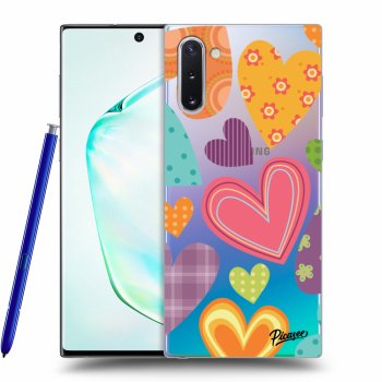 Picasee silikónový prehľadný obal pre Samsung Galaxy Note 10 N970F - Colored heart