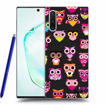 Picasee silikónový čierny obal pre Samsung Galaxy Note 10 N970F - Owls