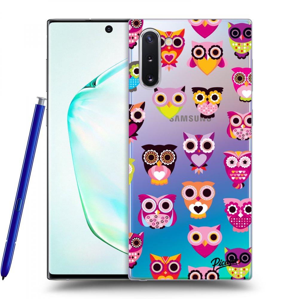 Picasee silikónový prehľadný obal pre Samsung Galaxy Note 10 N970F - Owls