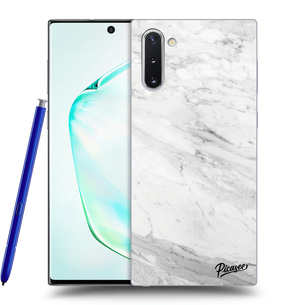 Picasee silikónový prehľadný obal pre Samsung Galaxy Note 10 N970F - White marble